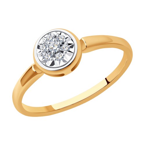 Кольцо, золото, бриллиант, 1012185